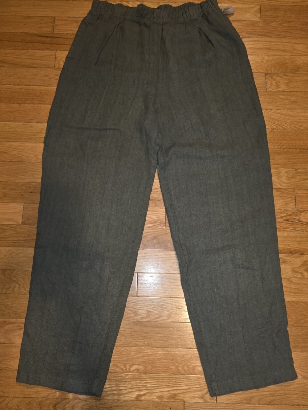 VINTAGE STUDIO B. Pants LINEN %100 WITH TAGS SIZEMEDIUM DARK SAGE GREEN Bobeau